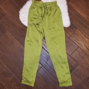 Nordstrom House Brand Green Satin Pants Sz S